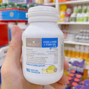Dầu gan cá tuyết Cod Liver Fish Oil for kids Bio Island 90 viên