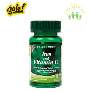 Holland & Barrett Iron and Vitamin C 30 Viên