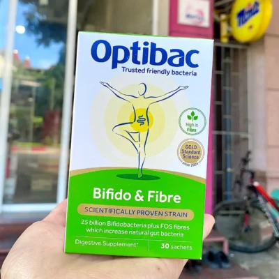 Men vi sinh Optibac Probiotics ngừa táo bón hộp màu xanh 30 gói
