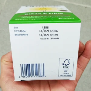 Men trị táo bón Optibac Bifido Fibre 30 gói của Anh Men vi sinh Optibac xanh lá Bifido & Fibre 30 gói ngừa táo bón