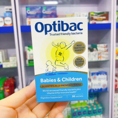 Men vi sinh lợi khuẩn cho bé Optibac Probiotics For Babies & Children 30 gói của Anh Quốc Men vi sinh cho trẻ em Optibac Probiotics xanh dương 30 gói