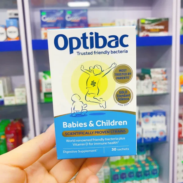 Men vi sinh cho trẻ em Optibac Probiotics xanh dương 30 gói