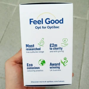 Men trị táo bón Optibac Bifido Fibre 30 gói của Anh Men vi sinh ngừa táo bón Optibac Bifido & Fibre 30 gói
