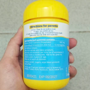 Gum canxi Nature's Way Kids Smart Vita Gummies Calcium Vitamin D 60 viên của Úc Nature's Way Kid Smart Vita Gummies Calcium + Vitamin D 60 viên của Úc