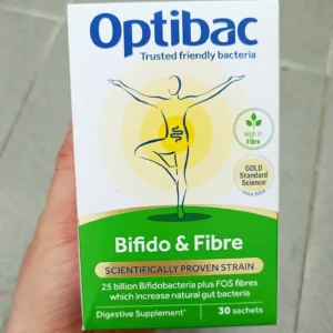 Men trị táo bón Optibac Bifido Fibre 30 gói của Anh Optibac Bifido & Fibre 30 gói Men tiêu hóa hỗ trợ táo bón
