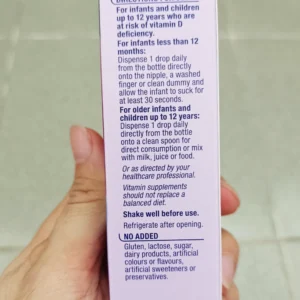 Ostelin Infant Vitamin D3 Drops 2.4ml của Úc Ostelin Infant Vitamin D3 dạng giọt