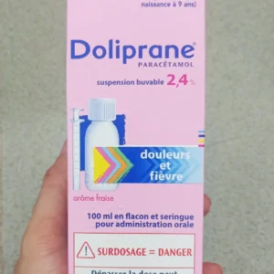 Siro Hạ Sốt Doliprane 2.4% Sans Sucre 100ml Từ Pháp
