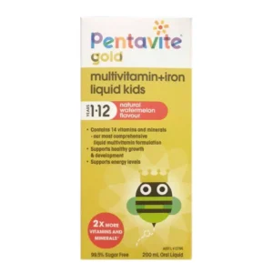 Siro vitamin tổng hợp kèm sắt Pentavite Gold Úc 200ml 1Y+