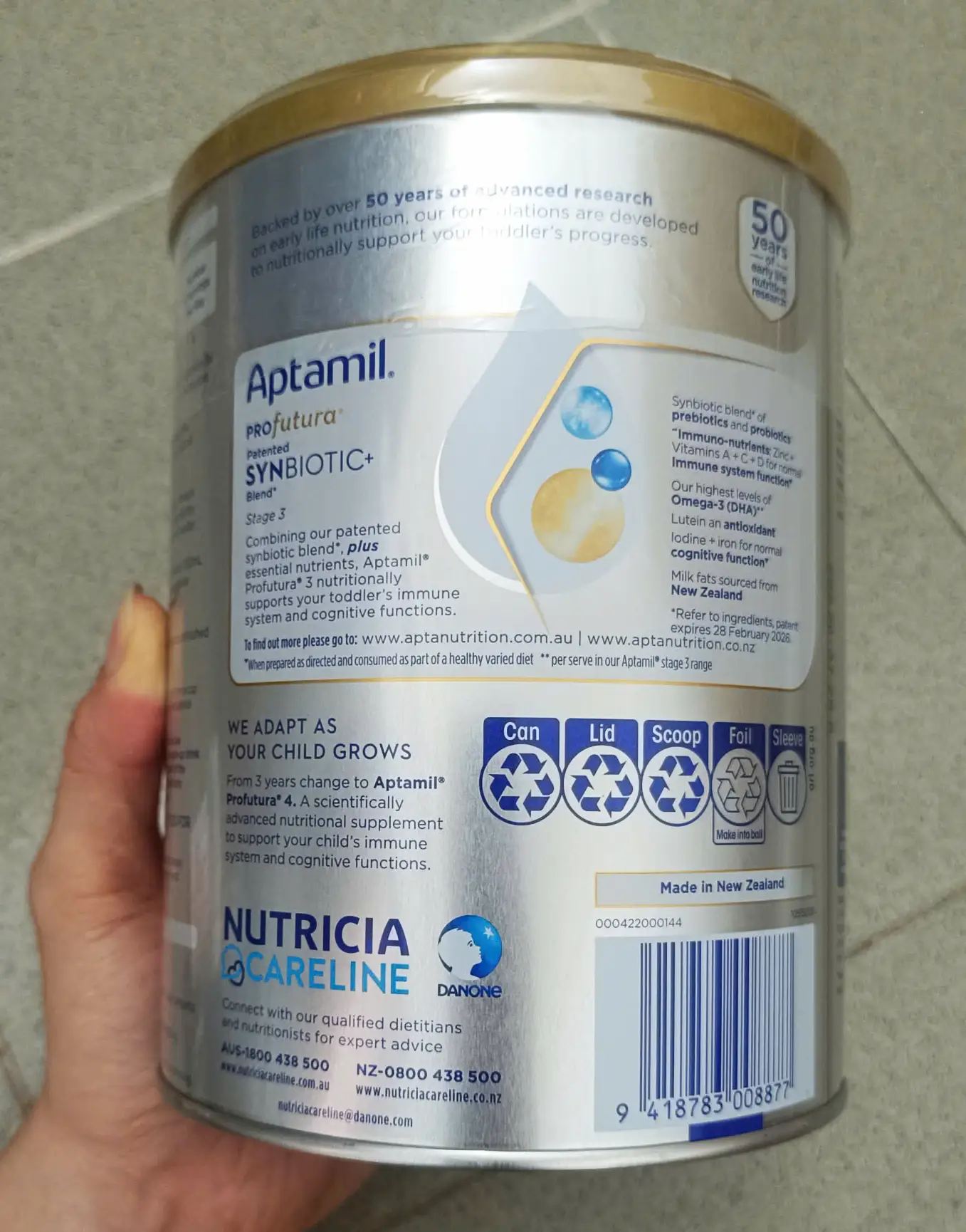 Sữa Aptamil Profutura Úc số 3 900g cho trẻ 1-3 tuổi Sữa Aptamil Úc Profutura số 3 900g cho bé 12M-36M