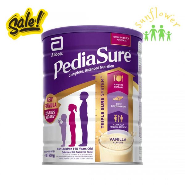 Sữa Pediasure Úc 850g vị vani - Giúp cải thiện tình trạng biếng ăn