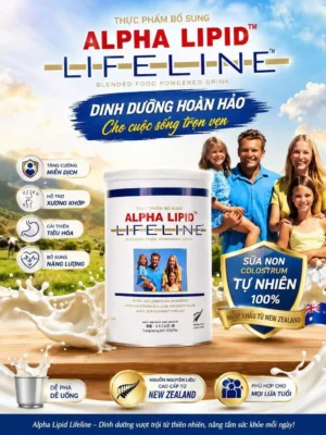 Sữa non Alpha Lipid Lifeline 450g của New Zealand Sữa non Alpha Lipid Life Line New Zealand lon 450g