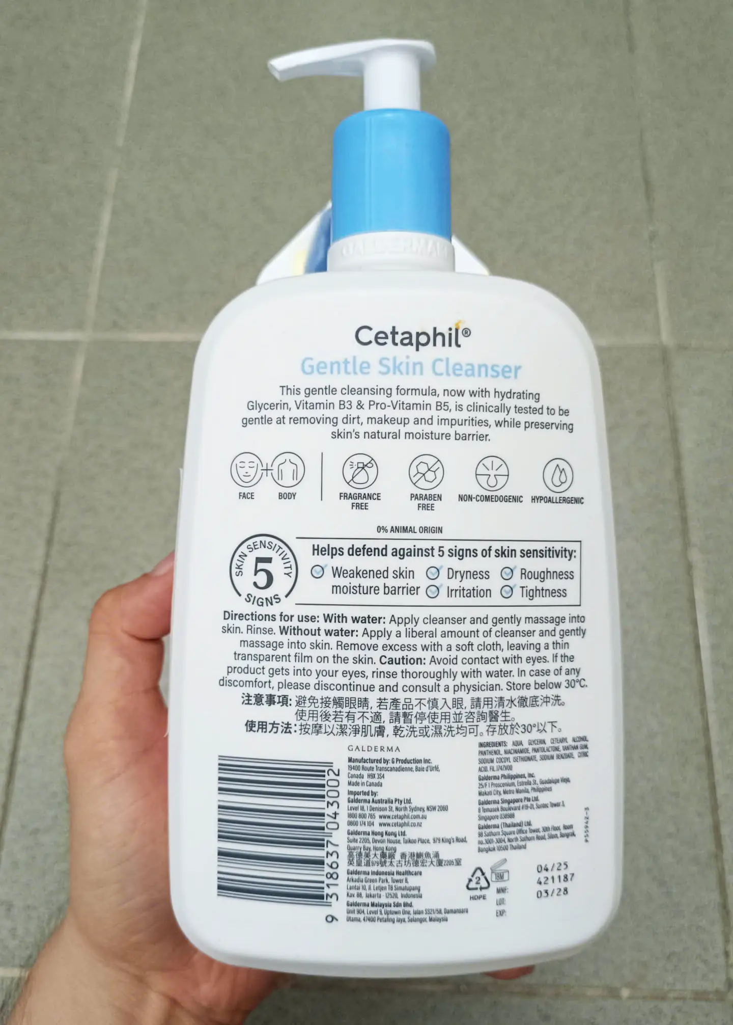 Sữa rửa mặt Cetaphil Gentle Skin Cleanser 1L Pump Pack của Úc Sữa rửa mặt Cetaphil Gentle Skin Cleanser 1 Litre Pump Pack