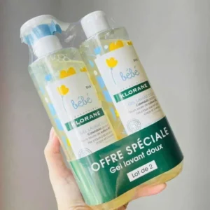 Set 2 chai sữa tắm gội Bebe Klorane 500ml của Pháp Sữa tắm gội Klorane Bebe cho bé Pháp combo 2 chai x 500ml