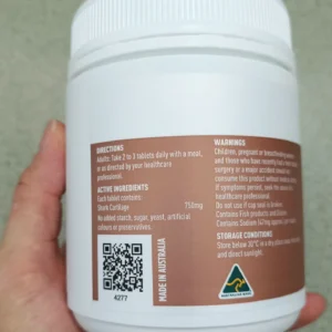 Sụn vi cá mập Healthy Care Shark Cartilage 750mg 200 viên