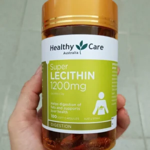 Tinh chất mầm đậu nành Healthy Care Super Lecithin 1200mg 100 viên của Úc Tinh chất mầm đậu nành Healthy Care Lecithin 1200mg 100 viên