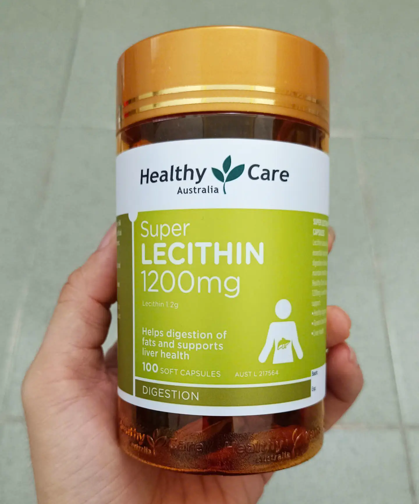 Tinh chất mầm đậu nành Healthy Care Super Lecithin 1200mg 100 viên của Úc Tinh chất mầm đậu nành Healthy Care Lecithin 1200mg 100 viên