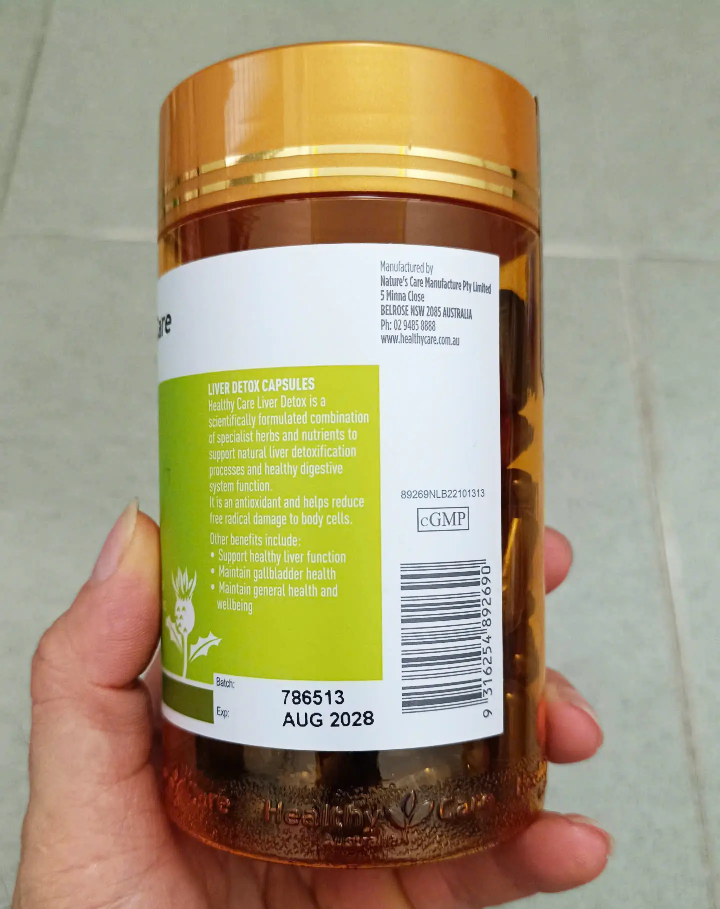 Viên uống thải độc gan Healthy Care Liver Detox 100 viên của Úc Viên Uống Bổ Gan Liver Detox Healthy Care 100 Viên