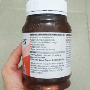 Viên bổ sung canxi Blackmores Total Calcium Magnesium + D3 200 viên của Úc Viên uống hỗ trợ thải độc phổi Vitatree Lung Detox 60 viên