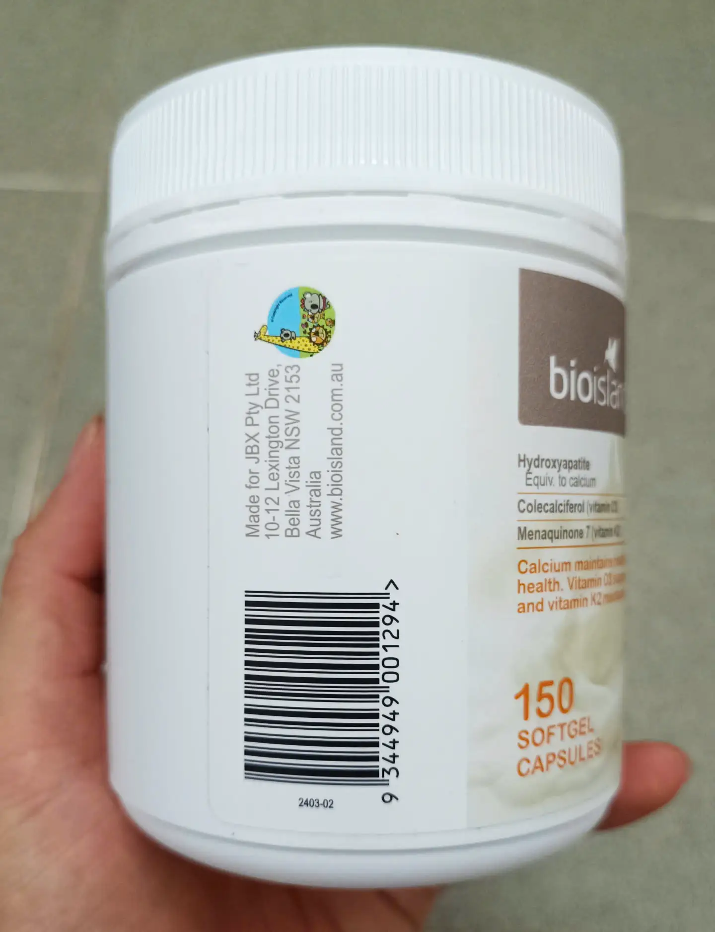 Viên canxi sữa Bio Island Milk Calcium Bone Care 150 viên của Úc Viên bổ sung Canxi sữa Bio Island Milk Calcium Bone Care