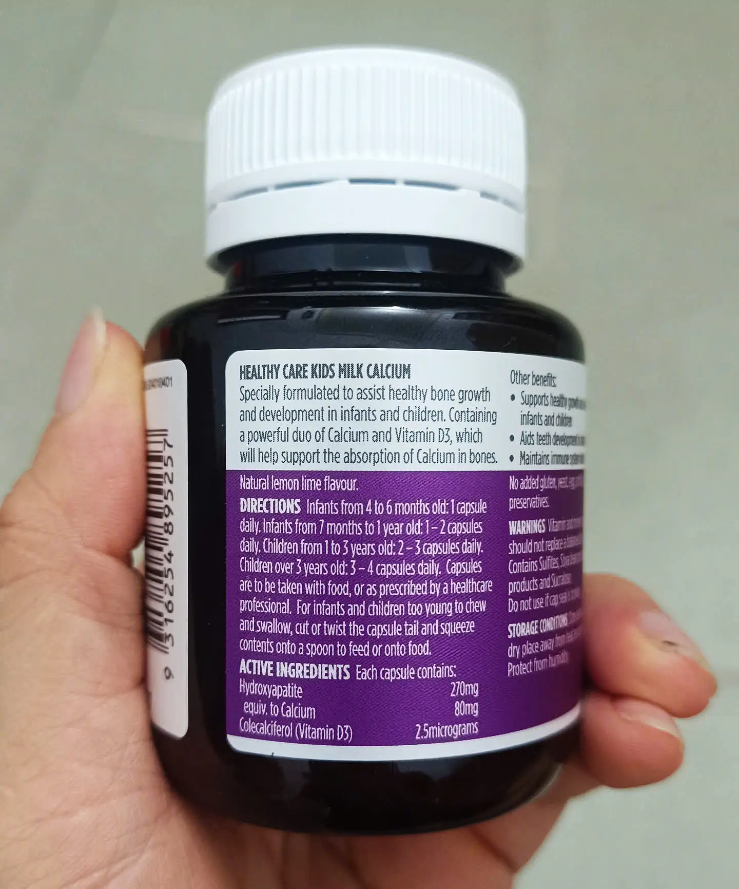 Viên uống bổ sung canxi sữa Healthy Care Milk Calcium 60 viên của Úc Viên bổ sung canxi từ sữa cho bé Healthy Care Kids Milk Calcium 60 viên