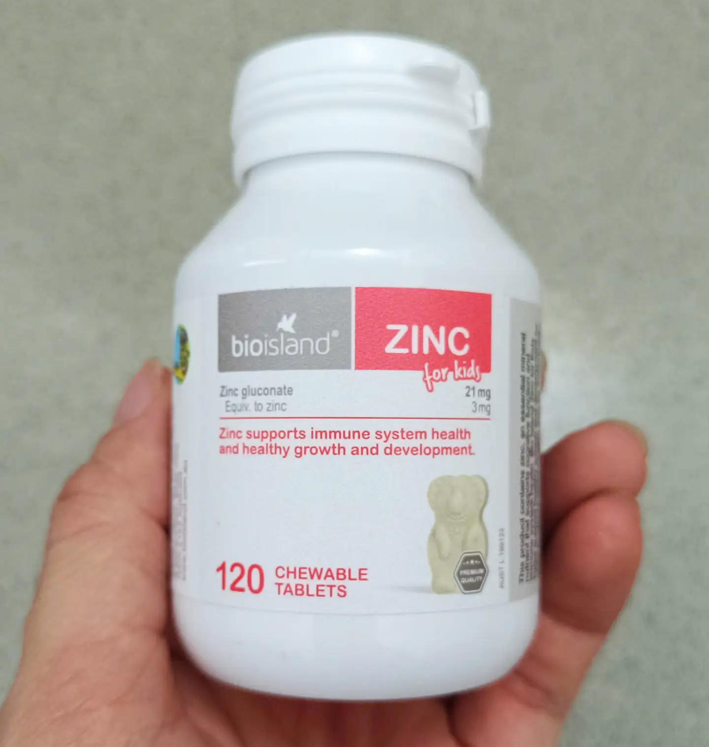 Viên kẽm gấu Bio Island Zinc 120 viên của Úc Viên uống Bioisland Zinc For Kids Bổ Sung Kẽm Cho Trẻ