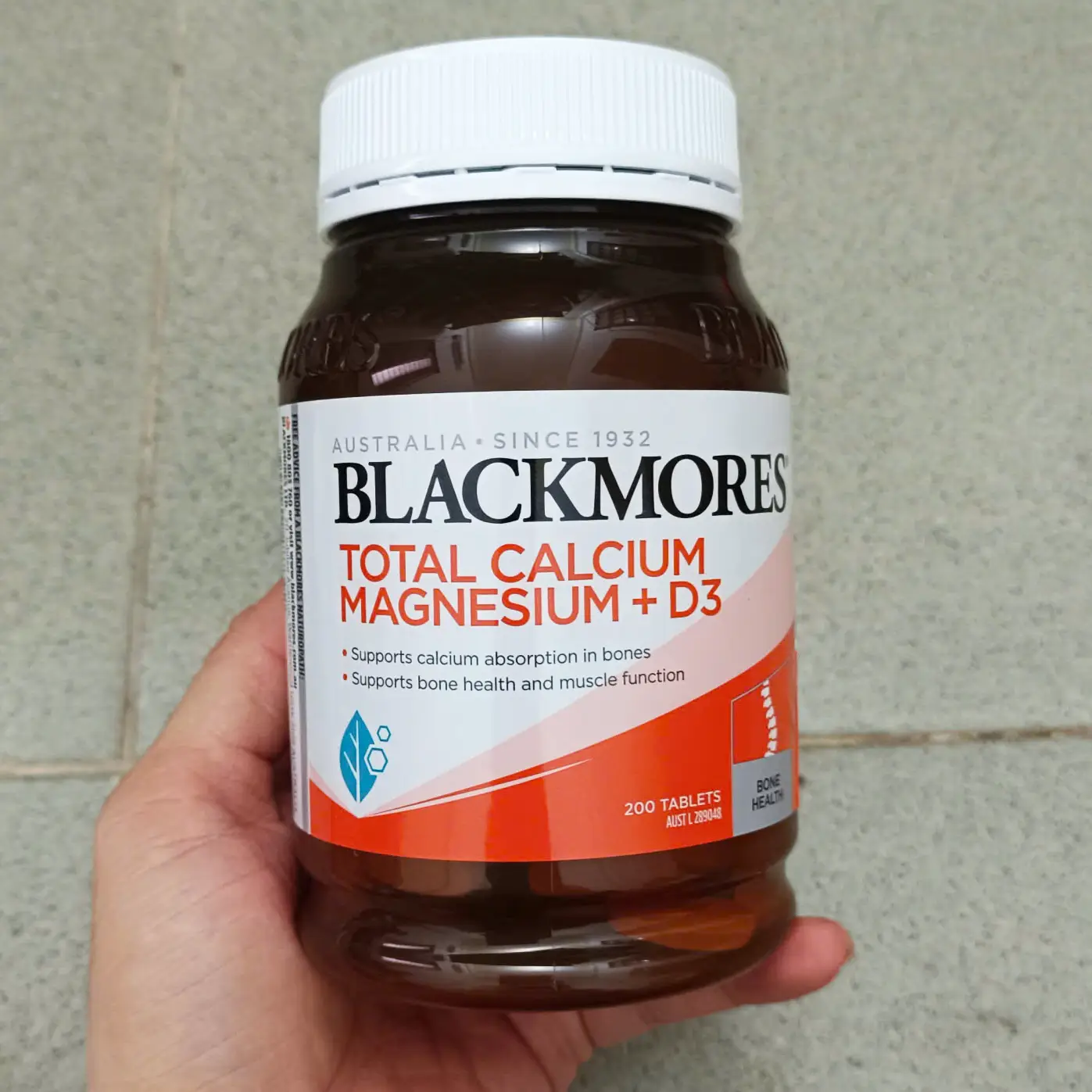 Viên bổ sung canxi Blackmores Total Calcium Magnesium + D3 200 viên của Úc Viên uống Blackmores Total Calcium & Magnesium + D3 200 viên