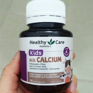 Viên uống bổ sung canxi sữa Healthy Care Milk Calcium 60 viên của Úc Viên uống Canxi Sữa cho bé Milk Calcium Healthy Care Úc 60 viên