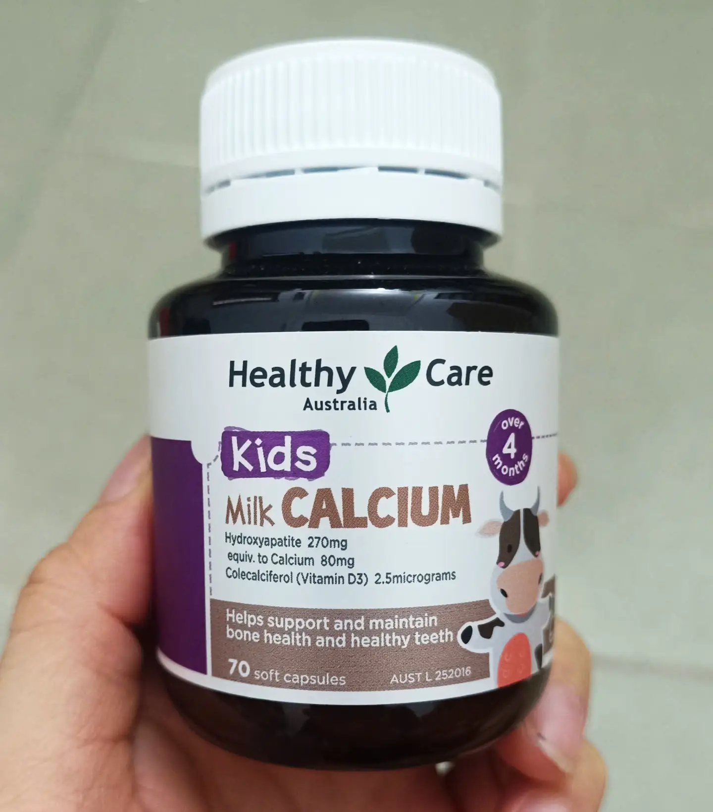 Viên uống bổ sung canxi sữa Healthy Care Milk Calcium 60 viên của Úc Viên uống Canxi Sữa cho bé Milk Calcium Healthy Care Úc 60 viên