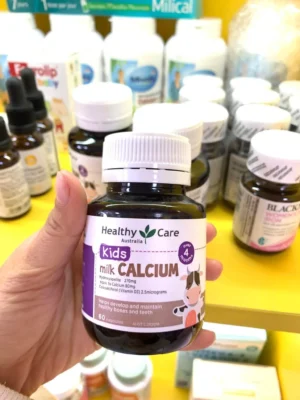 Viên uống bổ sung canxi sữa Healthy Care Milk Calcium 60 viên của Úc Viên uống Canxi Sữa cho bé Milk Calcium Healthy Care Úc 60 viên