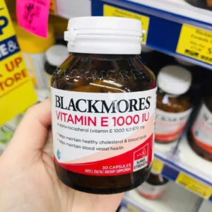 Viên uống bổ sung vitamin E Blackmore Natural Vitamin E 1000IU 30 viên của Úc Viên uống bổ sung Vitamin E Blackmores 1000IU 30 viên của Úc