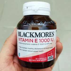 Viên uống bổ sung vitamin E Blackmore Natural Vitamin E 1000IU 30 viên của Úc Viên uống bổ sung Vitamin E Blackmores Vitamin E 1000IU 30 viên của Úc