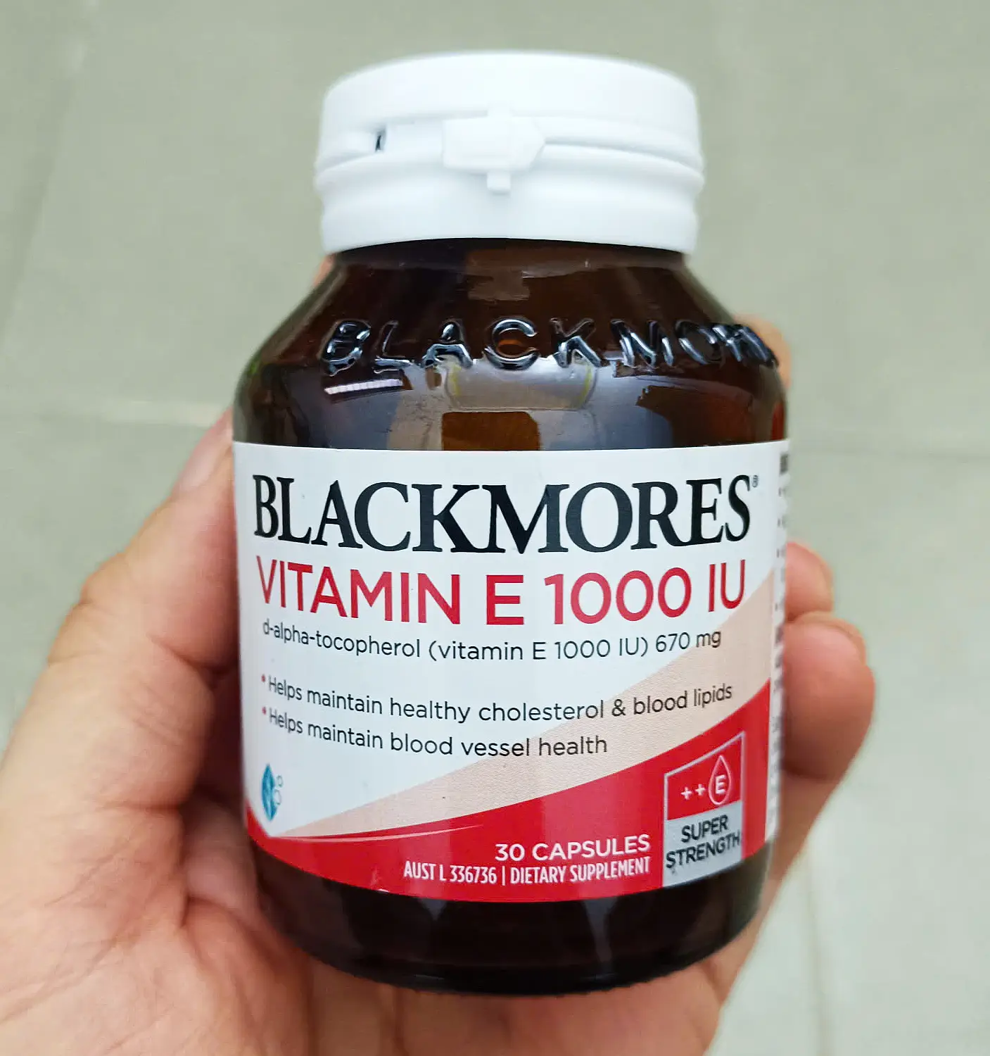Viên uống bổ sung vitamin E Blackmore Natural Vitamin E 1000IU 30 viên của Úc Viên uống bổ sung Vitamin E Blackmores Vitamin E 1000IU 30 viên của Úc
