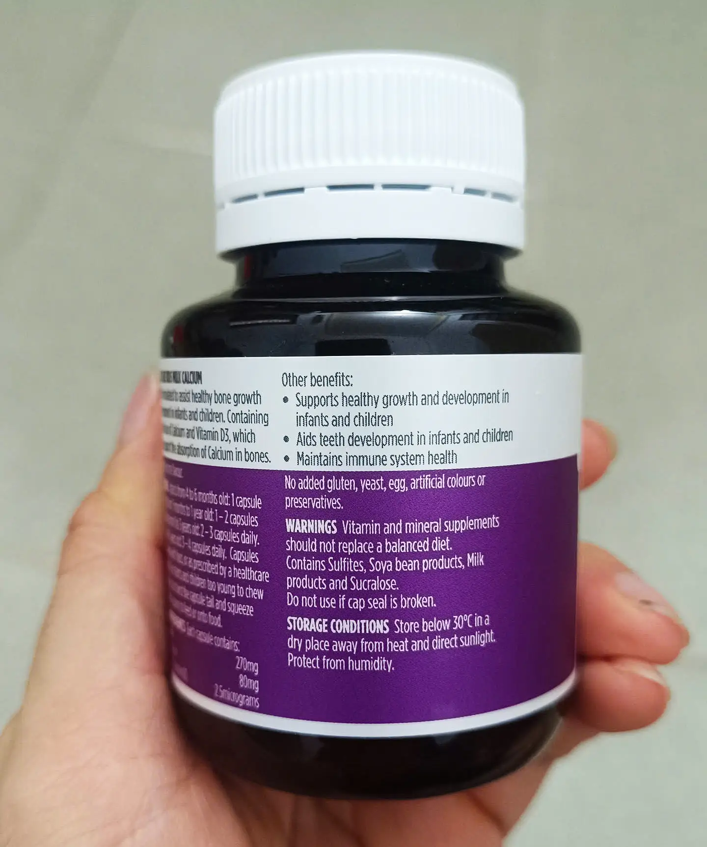 Viên uống bổ sung canxi sữa Healthy Care Milk Calcium 60 viên của Úc Viên uống canxi sữa Healthy Care dành cho bé từ 4 tháng tuổi