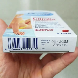 Viên uống chống nắng Mivolis Carotin Haut-Kapseln Đức 60 viên