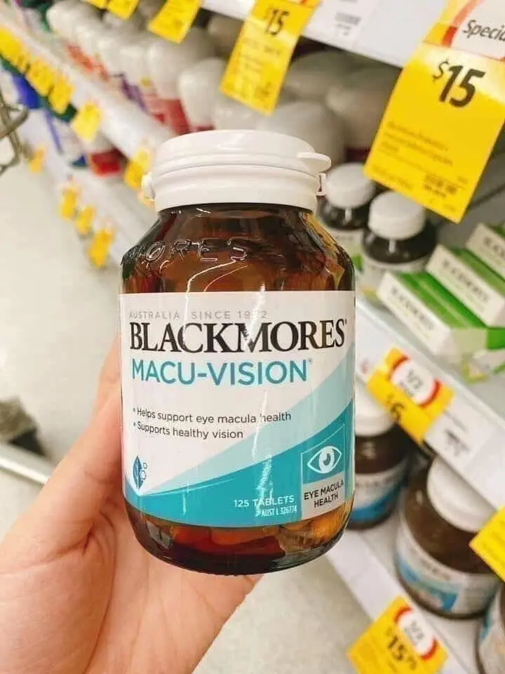 Viên uống bổ mắt Blackmores Macu Vision 125 viên của Úc Viên uống hỗ trợ bổ mắt Blackmores Macu-Vision của Úc 125 viên