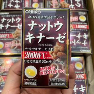 Viên uống hỗ trợ đột quỵ 2000FU ORIHIRO Nattokinase 60 viên Nhật Bản