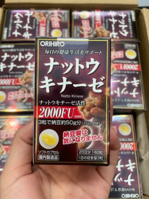 Viên uống hỗ trợ đột quỵ 2000FU ORIHIRO Nattokinase 60 viên Nhật Bản