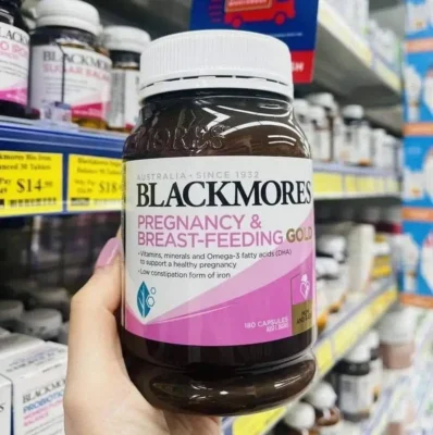 Vitamin tổng hợp cho bà bầu Blackmores Pregnancy & Breast - Feeding Gold 180 viên của Úc Vitamin Blackmores bầu và cho con bú 180 viên