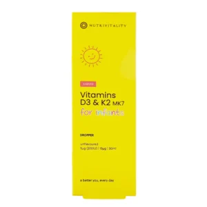 Vitamin D3 & K2 MK7 Liquid for Infants Nutrivitality dạng giọt