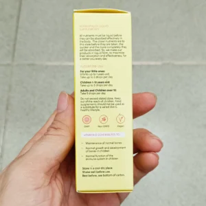 Nutrivitality Vitamin D3 K2 Mk7 30ml For Infants của Anh Quốc Vitamin D3 K2 MK7 Nutrivitality 30ml