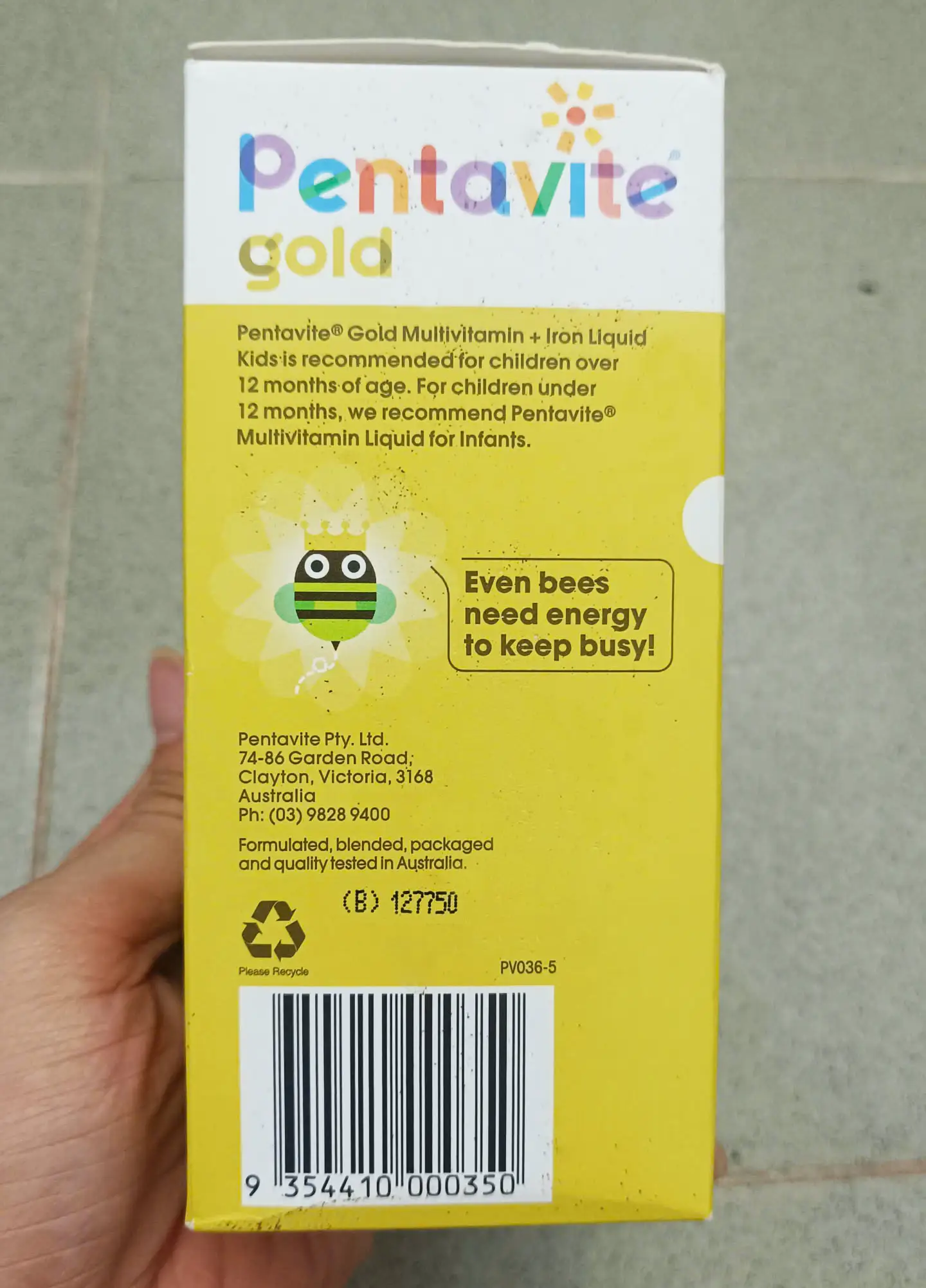 Vitamin tổng hợp kết hợp sắt Pentavite Multivitamin + Iron Kids Liquid 200ml 1-12 Years của Úc Vitamin Tổng Hợp Pentavite Gold Cho Bé 1-12 Tuổi 200ml
