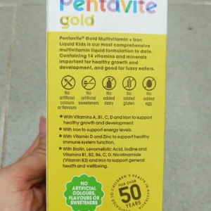 Vitamin tổng hợp kết hợp sắt Pentavite Multivitamin + Iron Kids Liquid 200ml 1-12 Years của Úc Vitamin tổng hợp kết hợp sắt Pentavite cho bé 1-12 tuổi 200ml của Úc