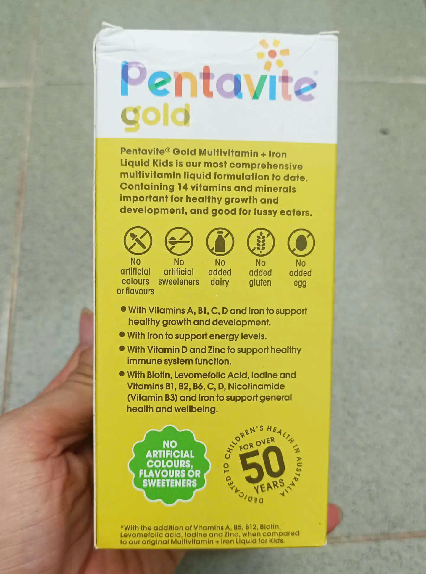 Vitamin tổng hợp kết hợp sắt Pentavite Multivitamin + Iron Kids Liquid 200ml 1-12 Years của Úc Vitamin tổng hợp kết hợp sắt Pentavite cho bé 1-12 tuổi 200ml của Úc