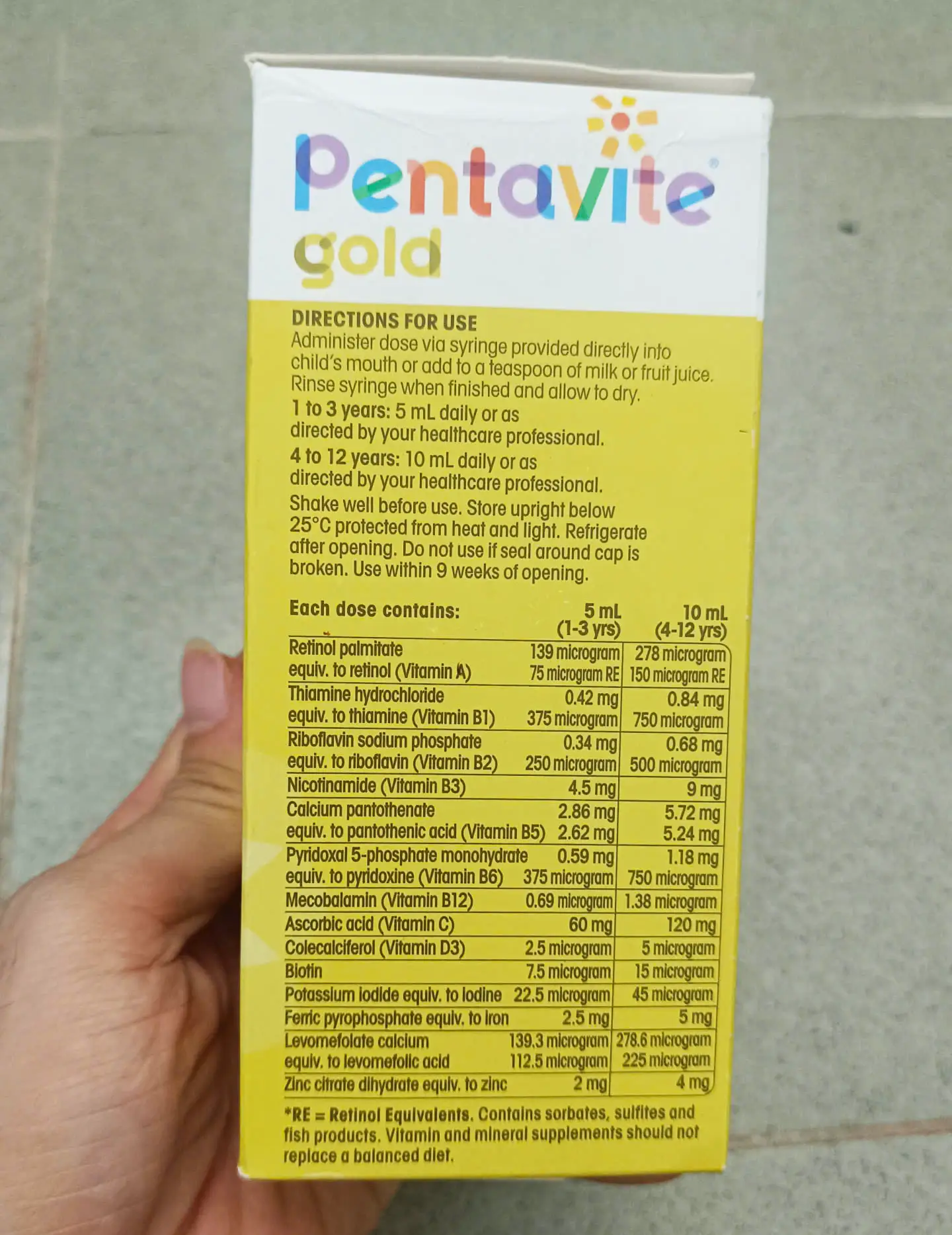 Vitamin tổng hợp kết hợp sắt Pentavite Multivitamin + Iron Kids Liquid 200ml 1-12 Years của Úc Vitamin tổng hợp kết hợp sắt Pentavite cho bé 1-12 tuổi 200ml