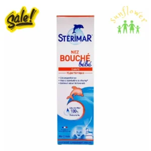 Xịt muối biển cá heo màu cam Sterimar Blocked Nose Baby 100ml của Pháp