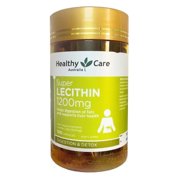 healthy care super lecithin 1200mg 100 capsules