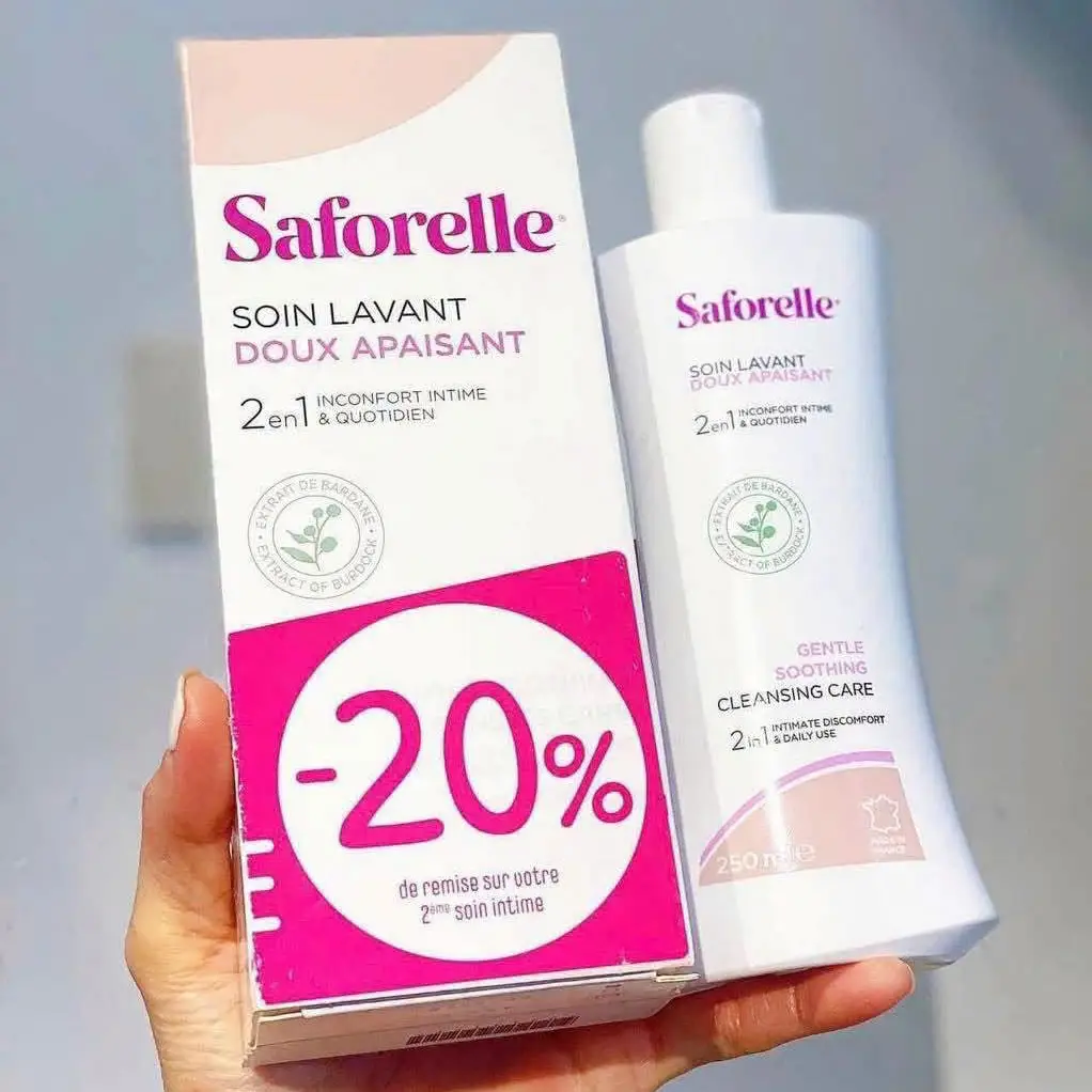 Dung dịch vệ sinh phụ nữ Saforelle Soin Lavant Doux Apaisant 250ml của Pháp Dung dịch vệ sinh phụ nữ Saforelle Pháp 250ml