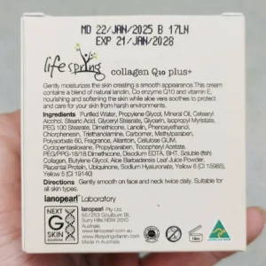 Kem cừu LifeSpring Collagen Q10 Plus 100ml của Úc Kem nhau thai cừu LifeSpring Collagen Q10 Plus+