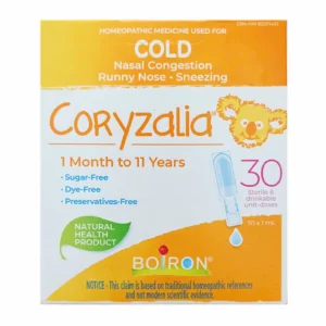 Muối uống vi lượng đồng căn Boiron Coryzalia Cold 30 ống của Canada Muối uống Boiron Coryzalia Canada cho bé hộp 30 tuýp