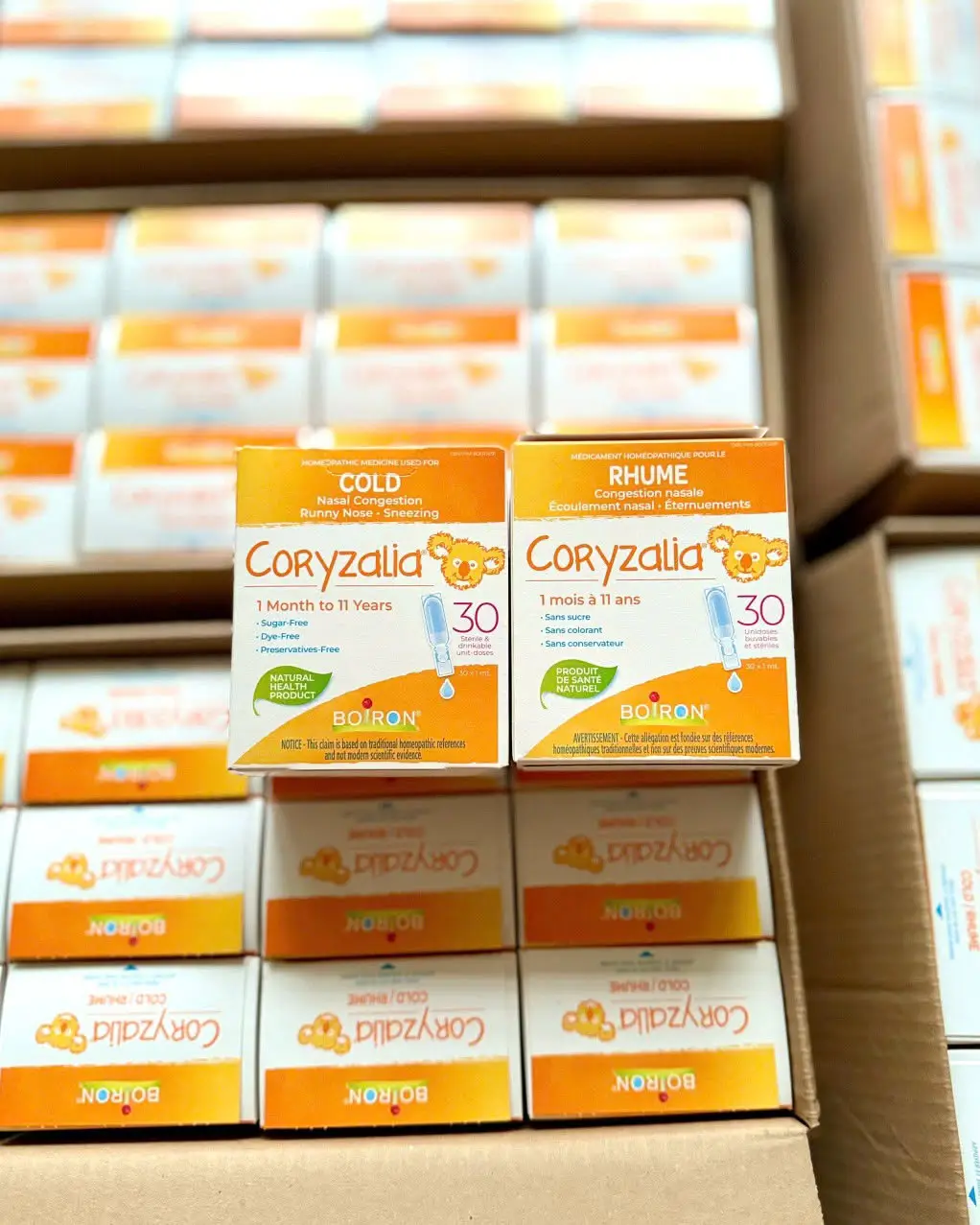 Muối uống vi lượng đồng căn Boiron Coryzalia Cold 30 ống của Canada Muối uống Coryzalia Boiron 30 ống